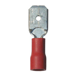 MÄNNLICH ISOLIERT FLACHSTECKHÜLSE KABELSCHUH 6,35 X 0,8 mm (0,3 → 1,5 mm²)
