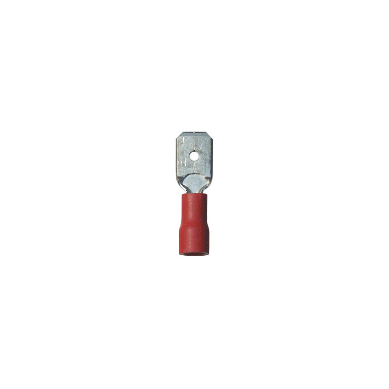 MÄNNLICH ISOLIERT FLACHSTECKHÜLSE KABELSCHUH 6,35 X 0,8 mm (0,3 → 1,5 mm²)