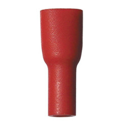 WEIBLICH VOLLISOLIERT FLACHSTECKHÜLSE KABELSCHUH 6,35 X 0,8 mm  (0,3 → 1,5 mm²)
