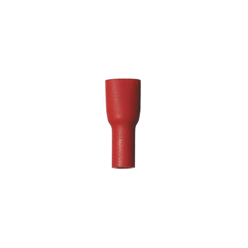 SIMPLE CRIMP FEMALE INSULATED FLAT TERMINAL 6,35 x 0,8 mm (0,3 → 1,5 mm²)