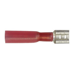 FLACHSTECKHÜLSE 6,35 X 0,8 mm (0,3 BIS 1,5 MM²) VORISOLIERT, SCHRUMPFBAR