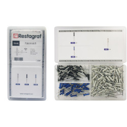 ASSORTMENT BOX OF PAINTED PEELED RIVETS Ø 4 X 16 mm