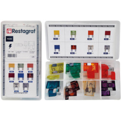 ASSORTMENT BOX OF MAXI 32V BLADE FUSES 20A → 100A