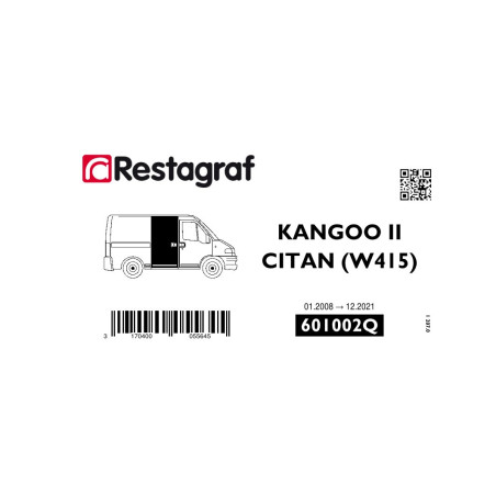 Kit de Fixations pour portes latérales coulissantes KANGOO II VP 01.2008 → 03.2022 / CITAN W415 VP 02.2013 → 12.2021 Kit de Fixations pour portes latérales coulissantes KANGOO II VP 01.2008 → 03.2022 / CITAN W415 VP 02.2013 → 12.2021