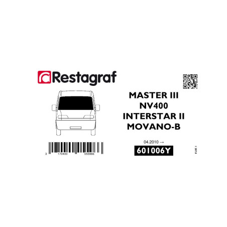 Kit de Fixations pour pare-brise MASTER III / NV400 / MOVANO B 04.2010 →