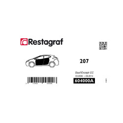 Befestigungssatz für türen 207 Alle versionen außer Cabrio 03.2006 → 12.2012