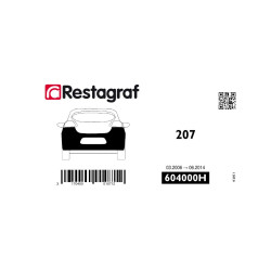 Befestigungssatz für die hintere stoßstange 207 Alle versionen 03.2006 → 12.2012