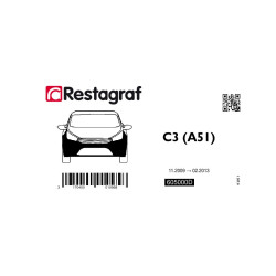 Befestigungssatz für die vordere stoßstange C3 (A51) (Phase 1) 11.2009 → 03.2013