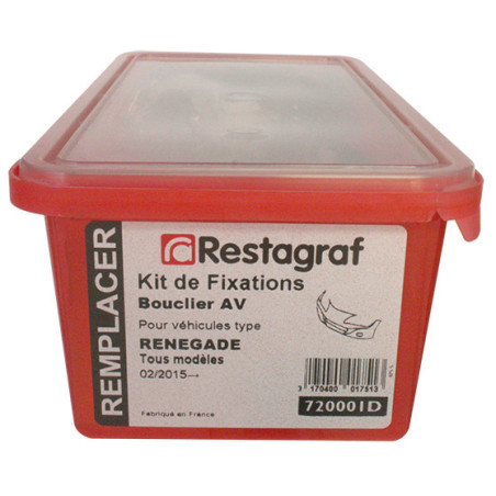 Befestigungsset für Frontwand/Stoßfänger vorne Renegade, alle Modelle, 02.2015 bis 09.2018 Befestigungsset für Frontwand/Stoßfänger vorne Renegade, alle Modelle, 02.2015 bis 09.2018