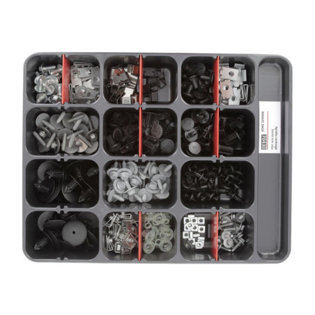 ASSORTMENT TRAY OF ENGINE UNDERCOVERING MUDGUARD FASTENERS DACIA-RENAULT TYPE ASSORTMENT TRAY OF ENGINE UNDERCOVERING MUDGUARD FASTENERS DACIA-RENAULT TYPE