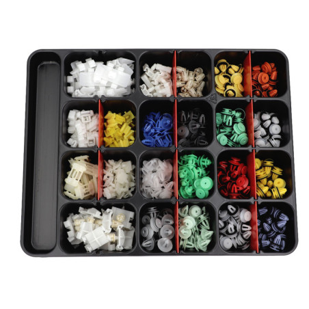 ASSORTMENT TRAY OF MOULDING AND PANEL CLIPS MERCEDES TYPE ASSORTMENT TRAY OF MOULDING AND PANEL CLIPS MERCEDES TYPE