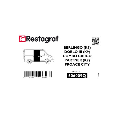 Kit de Fixations pour portes latérales coulissantes BERLINGO VU / DOBLO III / COMBO CARGO/ PARTNER / PROACE CITY 11.2018→ Kit de Fixations pour portes latérales coulissantes BERLINGO VU / DOBLO III / COMBO CARGO/ PARTNER / PROACE CITY 11.2018→