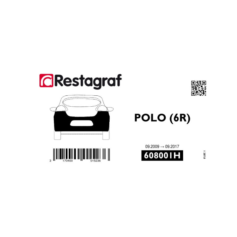Bevestigingsset voor achterbumper POLO (6R) Alle versies 09.2009 → 09.2017