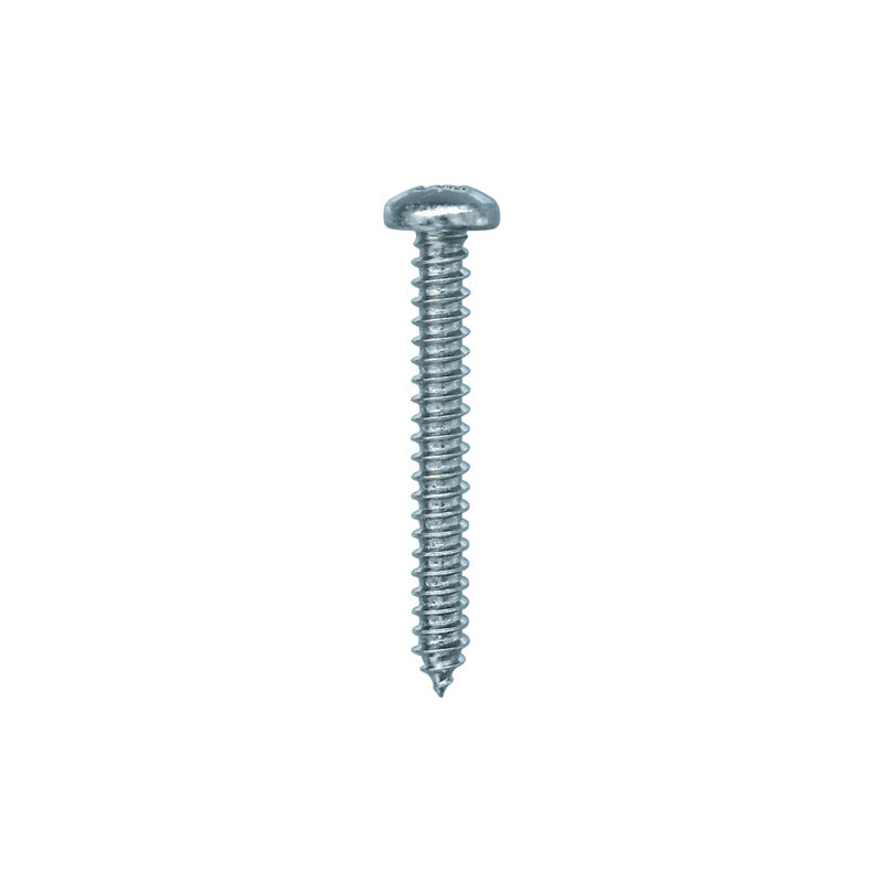 ZELFTAPPENDE SCHROEF MET GEWELFDE CILINDERKOP WIT ZINK Ø 4,8 X 38 mm DIN 7981