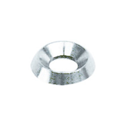 CUPVORMIGE SLUITRING WIT ZINK VOOR SCHROEF MET VERZONKEN KOP  Ø 3,9 → 4,2 mm