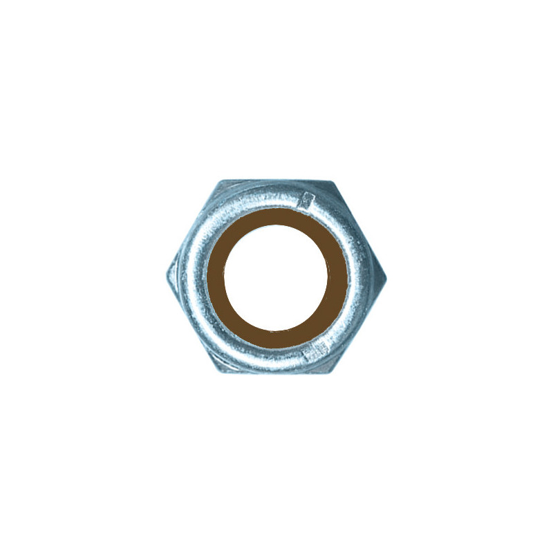 ÉCROU HEXAGONAL AUTO-FREINÉ À BAGUE NYLON CL8 M16-2.00 DIN 982