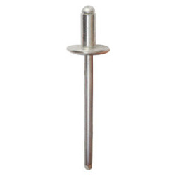 ALUMINIUM NAGEL MET BREDE KOP  Ø 4 X 8 mm