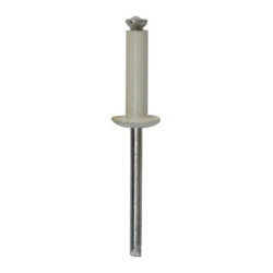 WHITE PEELED RIVET Ø 4,8 X 18 mm
