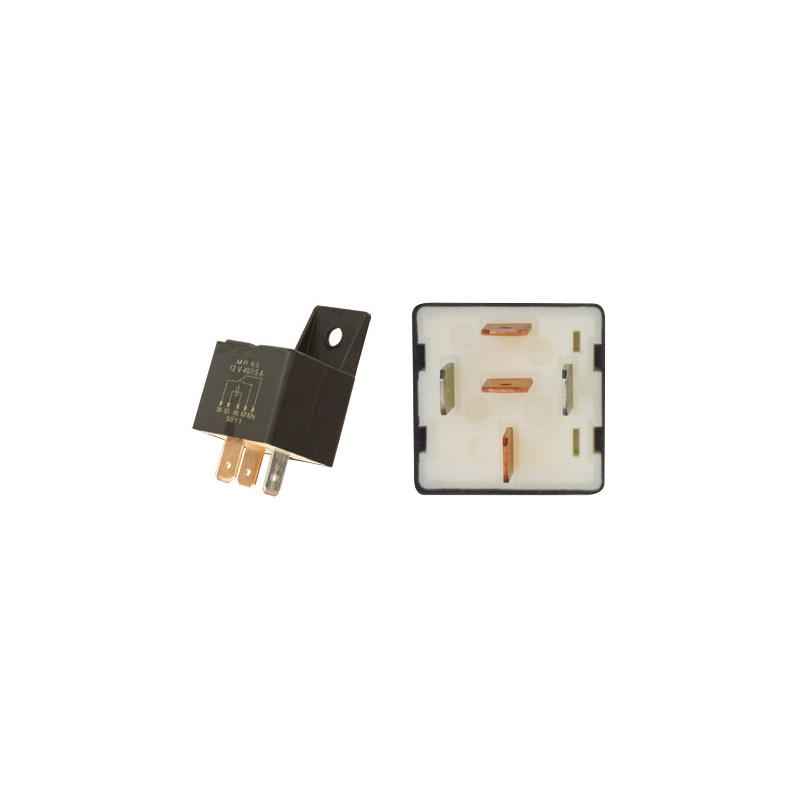 RELAIS INVERSEUR 12V 40/15A 5 BROCHES AVEC SUPPORT
