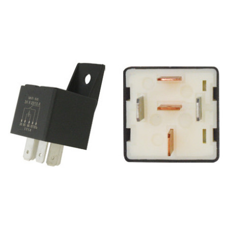 RELAIS INVERSEUR 24V 22/10A 5 BROCHES AVEC SUPPORT