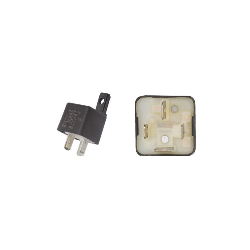 12V-VERMOGENSRELAIS 50 A 4 PENNEN MET HOUDER