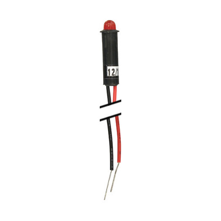 LED INDICATOR LIGHT RED Ø 6,5 mm 12/14V