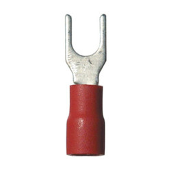 REINFORCED PRE-INSULATED FORK TERMINAL Ø 4 mm (0,3 → 1,5 mm²)