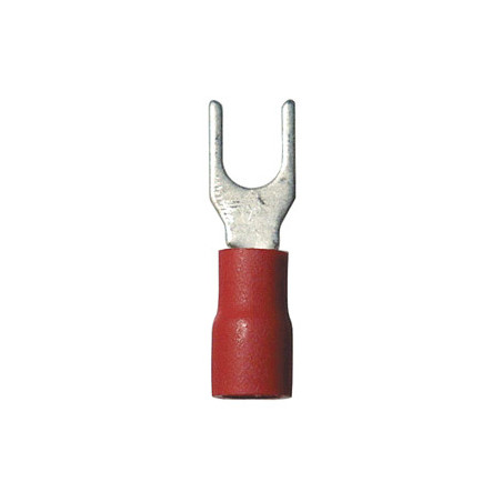 REINFORCED PRE-INSULATED FORK TERMINAL Ø 4 mm (0,3 → 1,5 mm²)