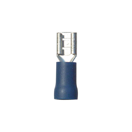 VERSTEVIGDE, VOORGEÏSOLEERDE, VROUWELIJKE, PLATTE KABELSCHOEN  4,8 X 0,8 mm (1 → 2,5 mm²)