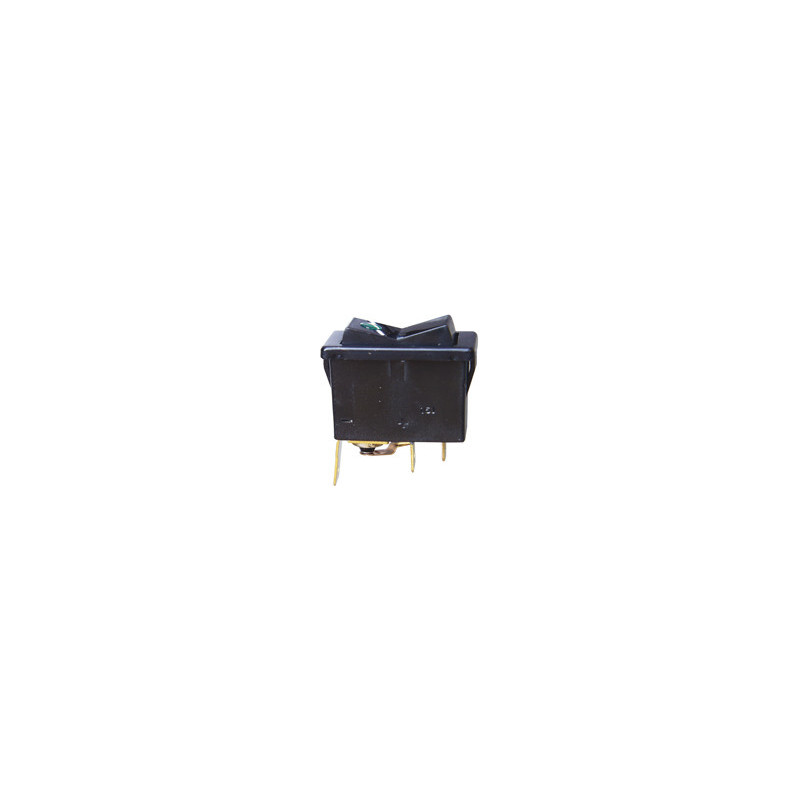 KIPPSCHALTER 18,3 X 36,3 mm 12/24V - 6A   (3-POLIG MIT GRÜNER ANZEIGE)