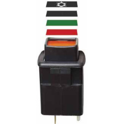DRUCKSCHALTER 30 X 25 mm 12V - 1A (4-POLIG MIT 4 FARBIGEN ANZEIGEN)