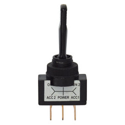 TUIMELSCHAKELAAR  Ø 12 mm 12 V - 10 A (3 PENNEN)