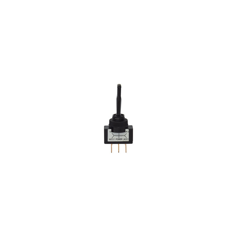 TUIMELSCHAKELAAR  Ø 12 mm 12 V - 10 A (3 PENNEN)