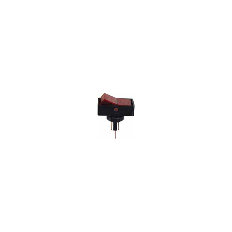 KIPPSCHALTER Ø 12 mm 12V - 12A (3-POLIG MIT ROTER ANZEIGE)