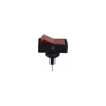 KIPPSCHALTER Ø 12 mm 12V - 12A (3-POLIG MIT ROTER ANZEIGE)
