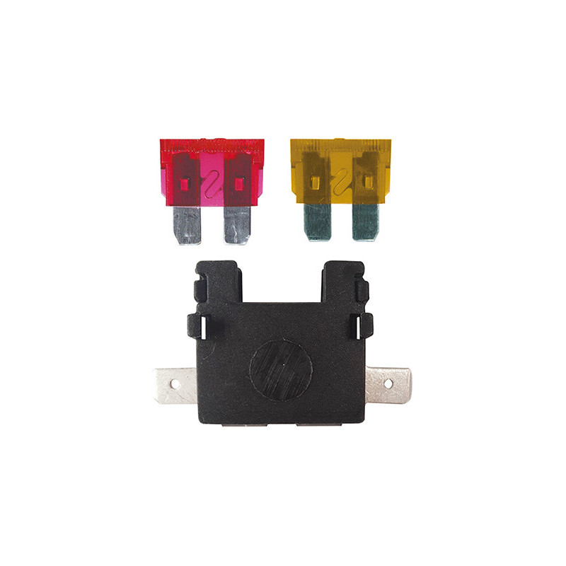 SET STANDAARD ZEKERINGHOUDERS EN PLATTE ZEKERINGEN 5 A + 10 A