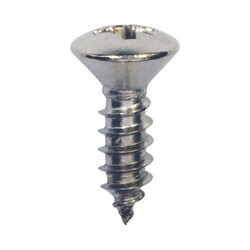 ZELFTAPPENDE SCHROEF MET GEWELFDE VERZONKEN KOP POZI INOX A4 Ø 4,8 X 16 mm DIN 7983