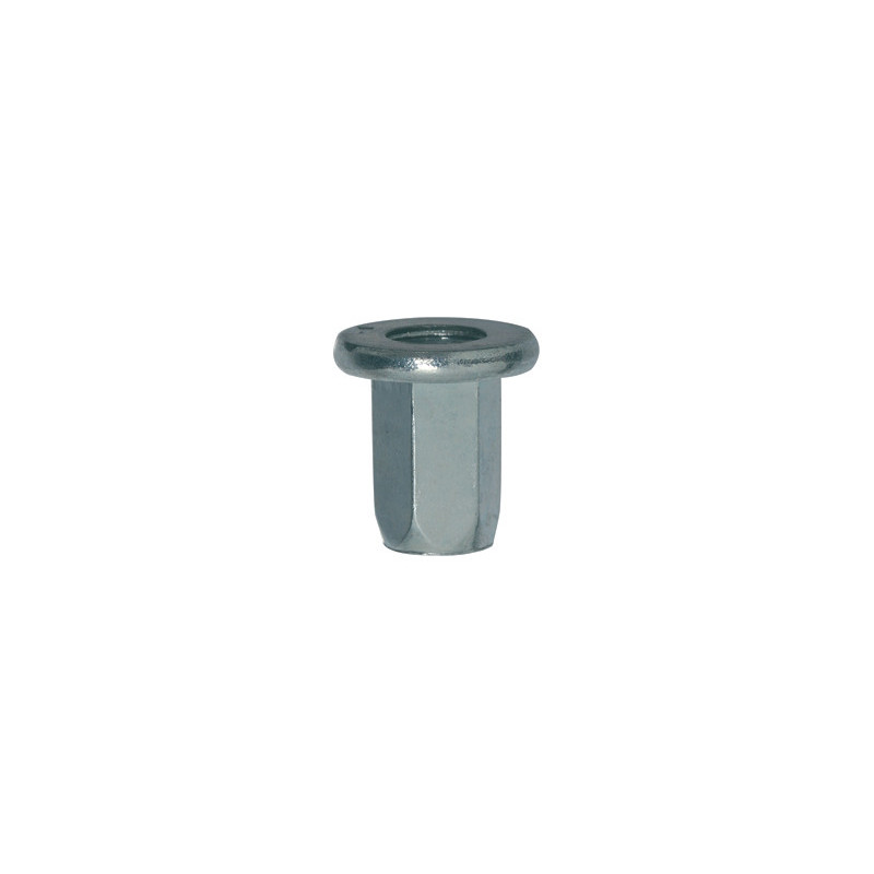 ÉCROU À SERTIR ACIER FÛT HEXAGONAL M6-1.00 / 0,8 → 1 mm