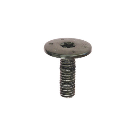 SCHROEF MET BREDE GEWELFDE CILINDRISCHE ZESKANTKOP ZWART ZINK  M6-1.00 X 18 mm PORTIERSLUITING