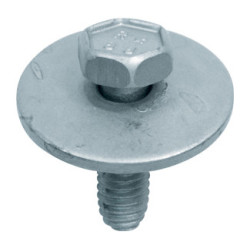 SCHROEF MET ZESKANTKOP EN SLUITRING  M6-1.00 X 20 mm BUMPER EN MOTORSPATBESCHERMING ONDER MOTOR