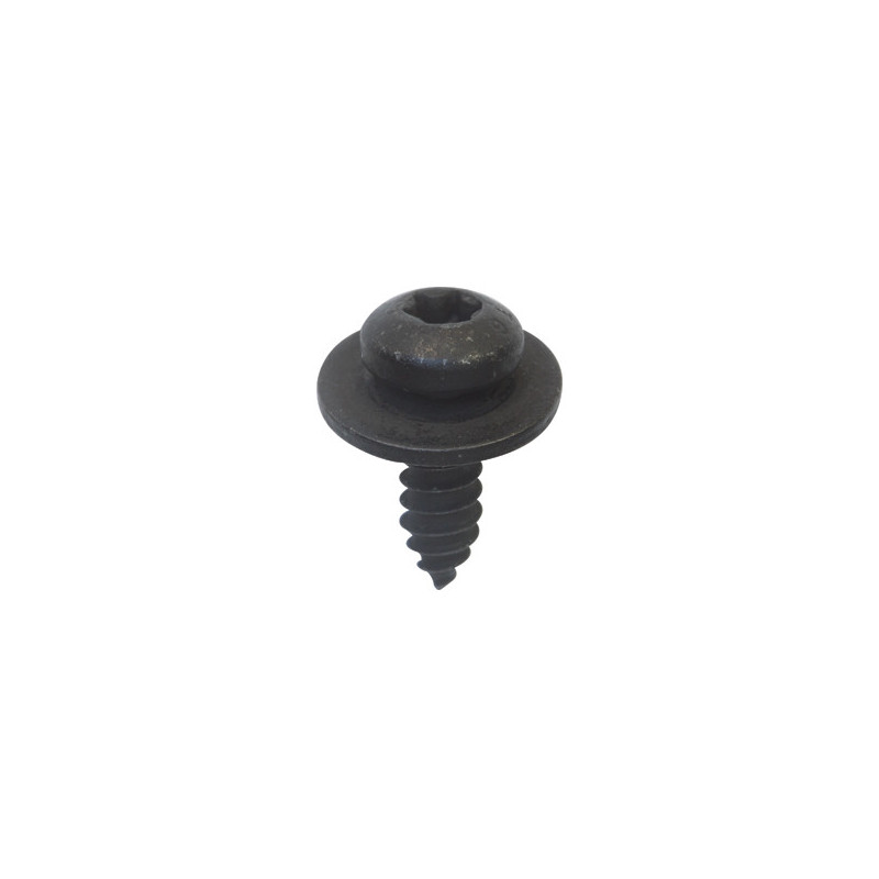 BLECHSCHRAUBE ZYLINDERKOPF HALBRUND MIT SCHEIBE ZN SCHWARZ BRÜNIERT Ø 6,3 X 19 mm SEITENWAND VORNE