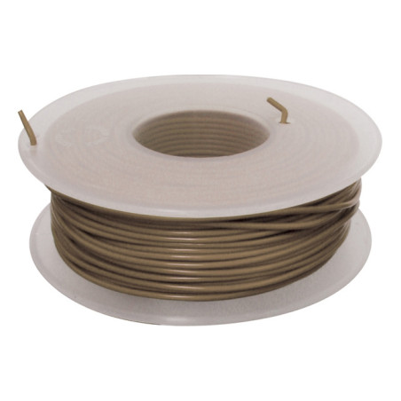 COIL OF 50 METERS ELECTRIC WIRE 1 mm² BROWN