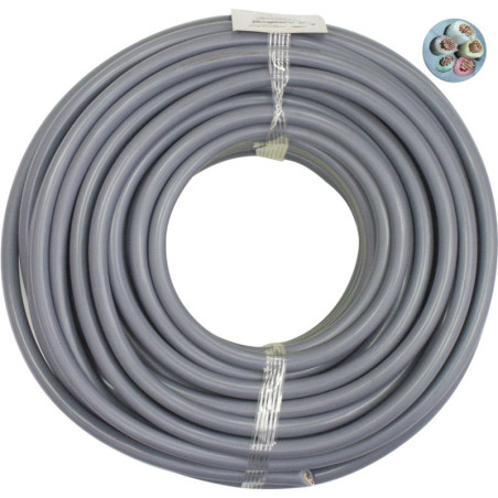 25 METER VOEDINGSKABEL  5 X 1,5 mm² MET MEERDERE ADERS