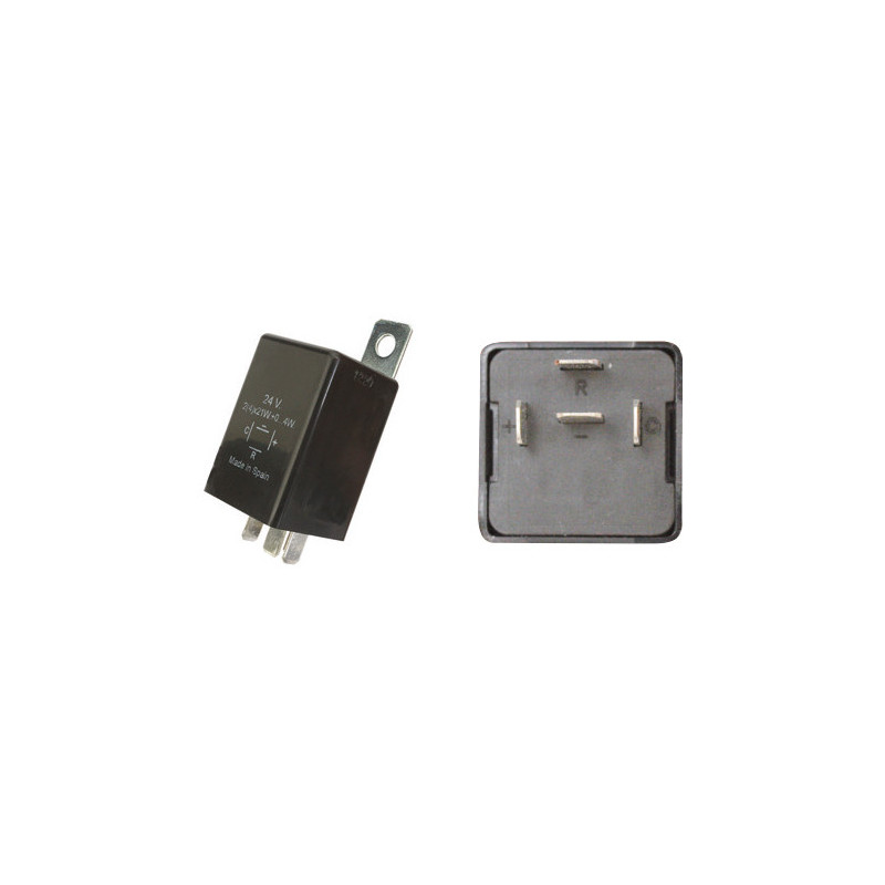 CENTRALE CLIGNOTANTE 24V 4 BROCHES AVEC SUPPORT AMOVIBLE