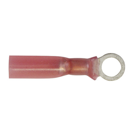 HEAT-SHRINKABLE RED PRE-INSULATED ROUND TERMINAL Ø 5 mm (0,3 → 1,5 mm²)