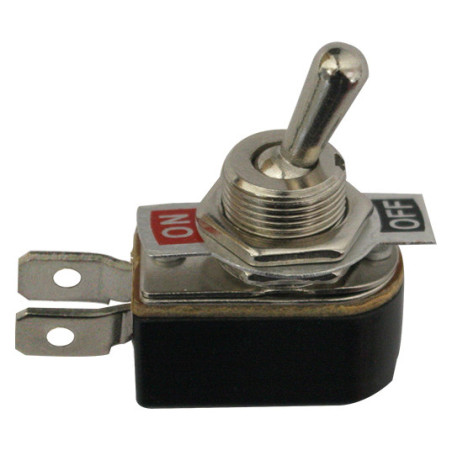 HEBELSCHALTER Ø 12 mm 12V - 10A, 2 KLEMMEN SEITLICH