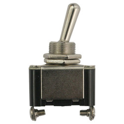 HEBELSCHALTER Ø 12 mm 12V - 10A, 2-POLIG SCHRAUBBAR