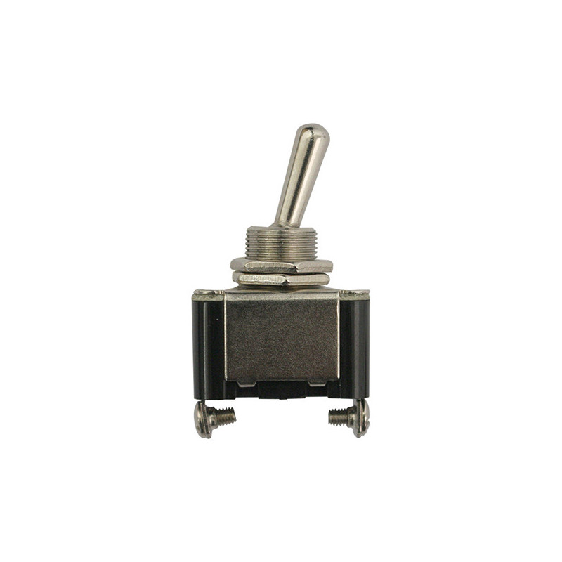 HEBELSCHALTER Ø 12 mm 12V - 10A, 2-POLIG SCHRAUBBAR