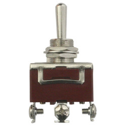 IMPULS-HEBELSCHALTER Ø 12 mm 12V - 15A, 3-POLIG SCHRAUBBAR