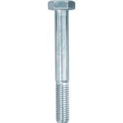 SCHROEF MET ZESKANTKOP H CL8.8 WIT ZINK  M10-1.50 X 80 mm DIN 931 MET GEDEELTELIJKE SCHROEFDRAAD